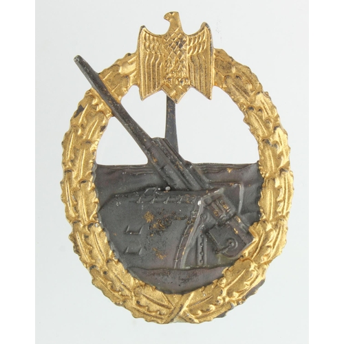 1697 - German Coastal Artillery war badge.