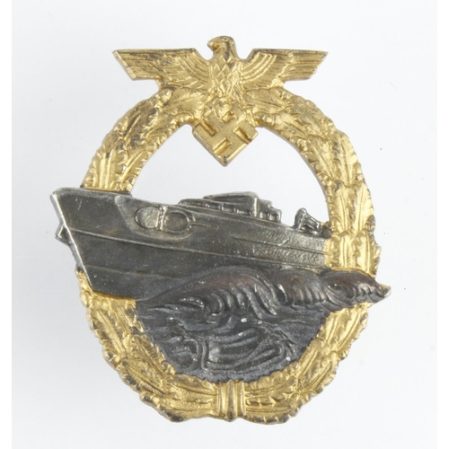 1701 - German E Boat war badge 2nd pattern.