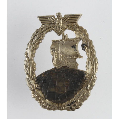 1732 - German Kriegsmaine Auxiliary Cruiser war badge.