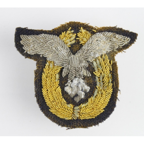 1746 - German Luftwaffe Pilots badge in bullion for Officers flying jacket.