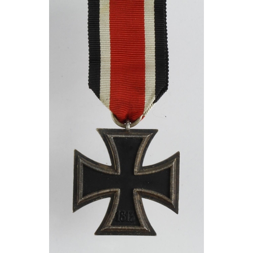 1767 - German Nazi Iron Cross 2nd Class EK.II with the no 1 stamped on the ring for Deschler & Sohn Munchen... 