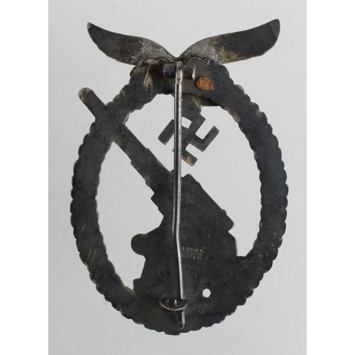 1779 - German Nazi Luftwaffe Flak Badge, maker marked 'Brehmer Markneu Kirchen'.