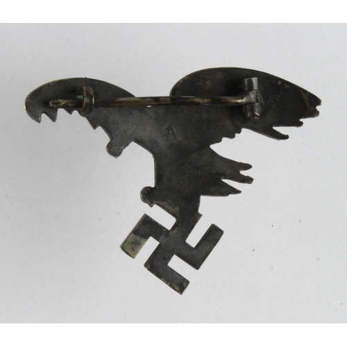 1781 - German Nazi Luftwaffe Pilot Observer Sweetheart Pin made from an Actual Badge.