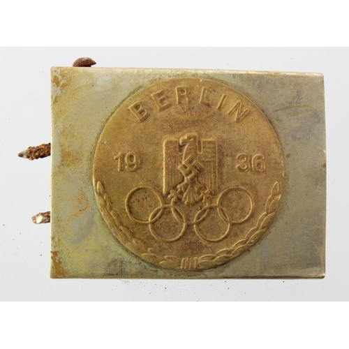 1796 - German Nazi Olympics Berlin 1936 belt buckle signs of age.