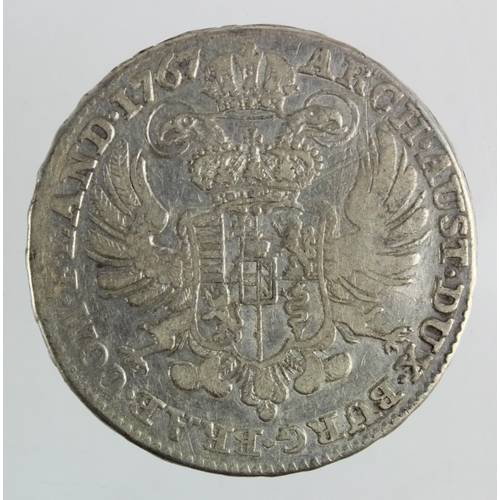 188 - Austrian Netherlands silver Kronenthaler 1767, KM# 21, nVF