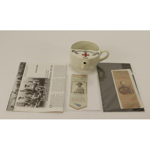 2060 - Boer War interest - Unusual china cup with feeding spout marked Princess Christian’s Hospital Train ... 