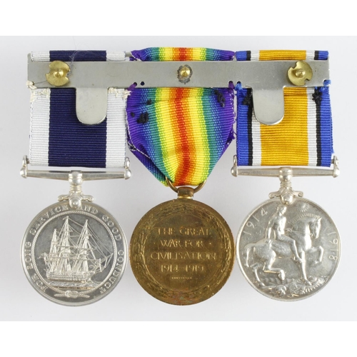 2091 - BWM & Victory Medal (PLY.19810 Pte W D Bryant RMLI) and GV Naval LSGC Medal (PLY.19810 Pte W D Bryan... 