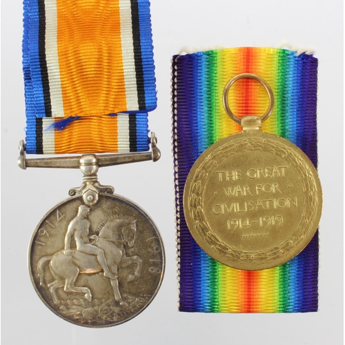 2107 - BWM & Victory Medal to 29382 Pte G Norgrove S.Wales Borderers. Died 9/11/1918 with the 6th Bn. Born ... 