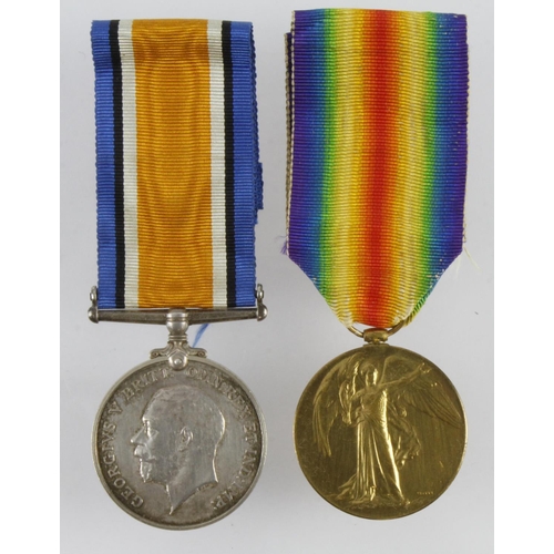 2109 - BWM & Victory Medal to 83839 Gnr J H Matheson RA. GSW to arm 1917. Born North Shields. (2)