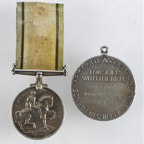 2123 - BWM to 35410 Pte S J Gale 10-Hrs. With large Army Rifle Association Medal engraved 'DIV. Compn Winne... 