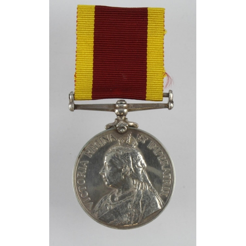 2135 - China War Medal 1900, silver no clasp, named (66789 Gnr C W Hayward 62nd Coy RGA). Also served Boer ... 