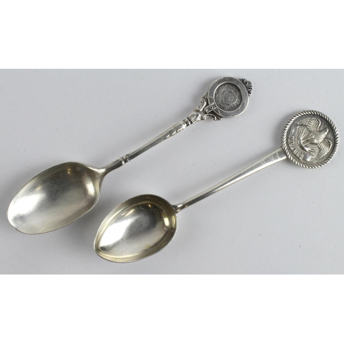 2137 - Chinese silver spoon - possibly relating to The Royal Engineers, made by W.H. (Wang, Hing & Co.,) la... 