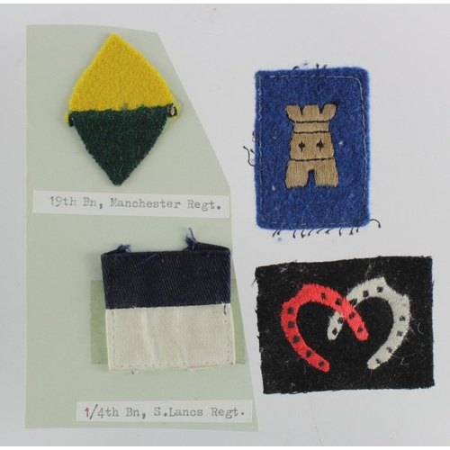 2155 - Cloth Badges: WW1 Formation sign badges - 1st/4th Battalion EAST LANCASHIRE REGIMENT - 19th Battalio... 