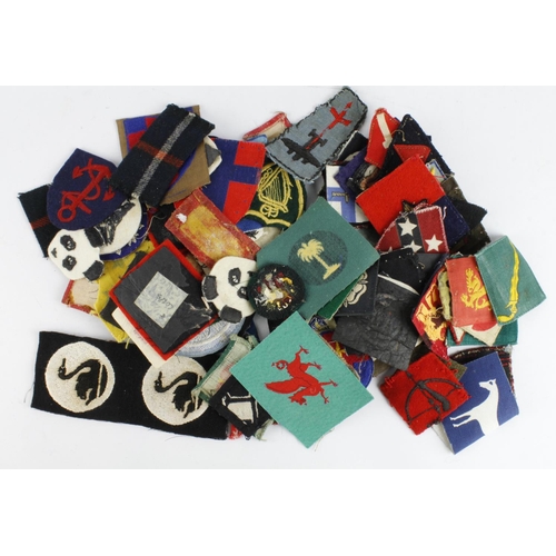 2164 - Collection of Cloth Badges: WW2 and later embroidered and printed formation sign badges all in excel... 