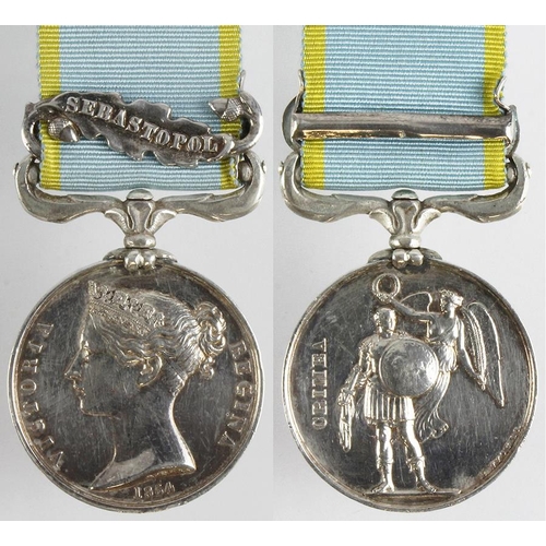 2177 - Crimea Medal 1854 with Sebastopol clasp, engraved (Private Albert Roadnight 97th Foot). The Earl of ... 