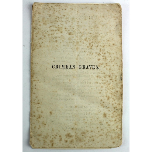 2178 - Crimean Graves contemporary booklet with poems and a list of some Officer Casualties to centre and w... 