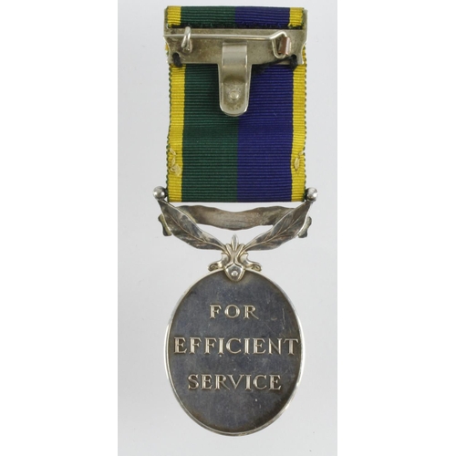 2195 - Efficiency Medal QE2 with T & A.V.R. clasp plus extra service bar to ribbon (22430770 W.O.CL.2.D C H... 