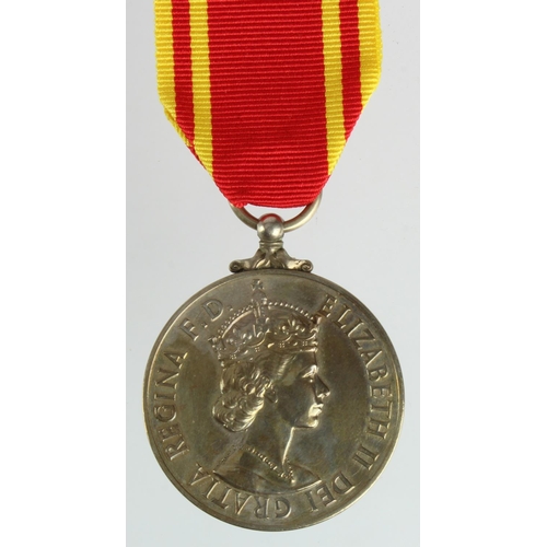 2204 - Fire Brigade LS Medal QE2, named (Fireman Frank W. Ricketts).