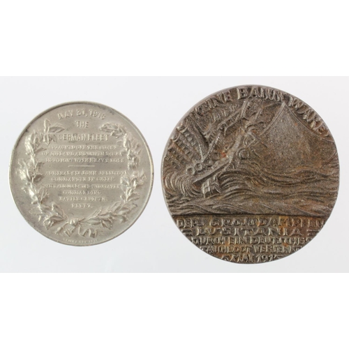 2271 - Lusitania Medal May 1915, with Battle of Jutland Medal 31 May 1916 by Spink. (2)