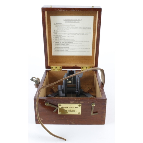 2357 - RAF compass azimuth circle no 4 in its wooden storage box.