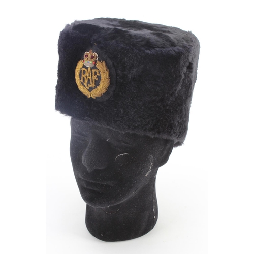 2359 - RAF Interest a Bandsman's busby with bullion badge.