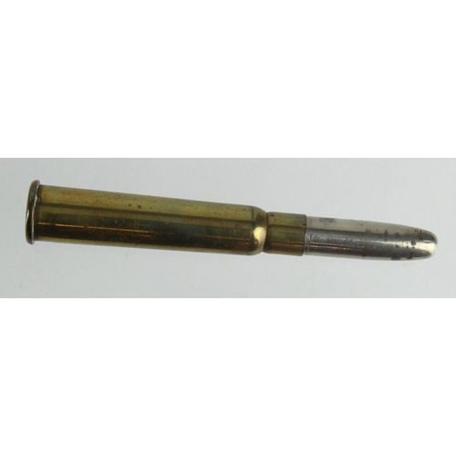 2524 - WW1 Princess Mary Bullet Pencil, shell case marked with 'M' monogram