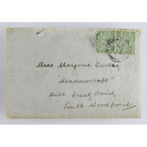 2619 - Zeppelin interest – original letter posted on 15/11/1916 addressed to Miss Marjorie Curtis of Hill C... 