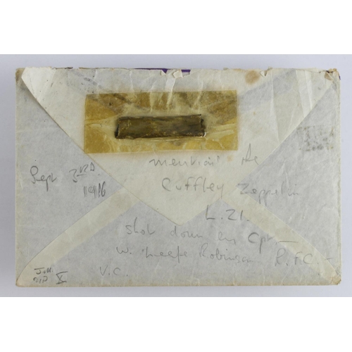 2619 - Zeppelin interest – original letter posted on 15/11/1916 addressed to Miss Marjorie Curtis of Hill C... 