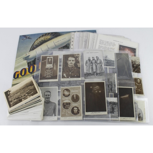 2621 - Zeppelin interest - well displayed and written up collection of original postcards including RP's re... 