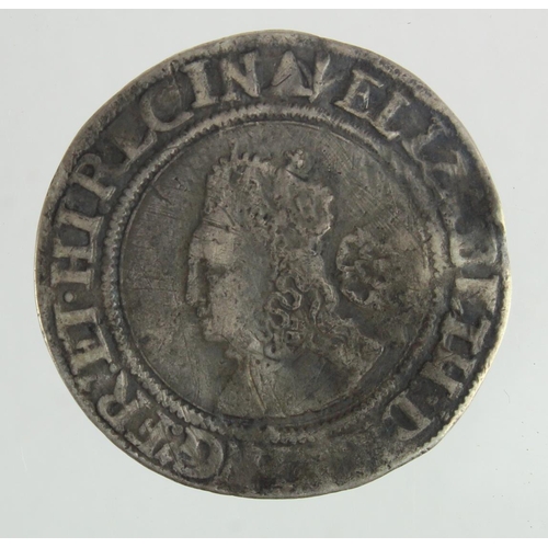 335 - Elizabeth I silver sixpence 1561 mm. pheon, S.2561, F/GF