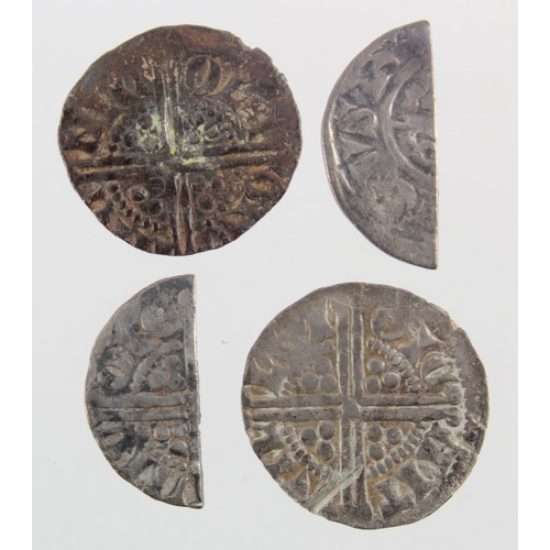 344 - Henry III Long Cross Pennies (2): Class 3ab of Winchester, moneyer Nicole, 1.22g, dark nVF lightly c... 