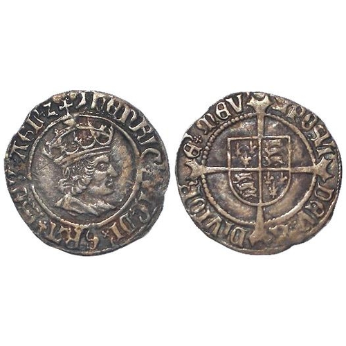 352 - Henry VII silver profile halfgroat of Canterbury, mm. Martlet (94), S.2261, 1.14g. Toned aVF