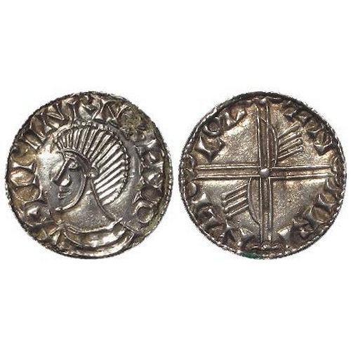 362 - Ireland, Hiberno-Norse Vikings silver penny of Dublin, Phase 3 c.1035-60. Rev: Long Cross, hands in ... 