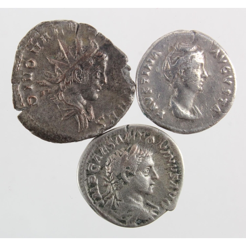 383 - Roman Imperial (3): Faustina Senior AR denarius, Juno std. l., BMC 137; Cohen 215; RIC 338; 3.00g, n... 