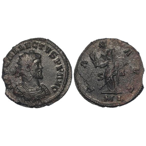 387 - Roman Imperial, Britannic Empire: Allectus billon antoninianus, London mint 294-5 AD. Rev: PAX AVG, ... 