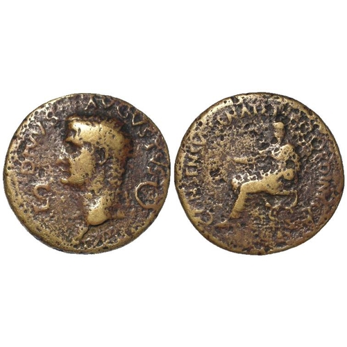 394 - Roman Imperial: Divus Augustus brass dupondius struck under Caligula, Rome mint 37-41 AD. S.1811. We... 