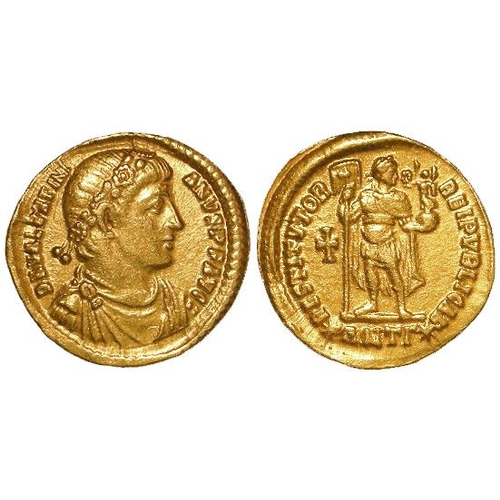 412 - Roman Imperial: Valentinian I gold Solidus, Antioch mint 364-367 AD. RIC 2b; C.28. 4.40g. VF-GVF. Ex... 