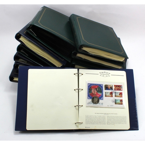 467 - GB & Commonwealth Coin & Medal Covers (192) a large collection in many albums, in two boxes. Silver ... 