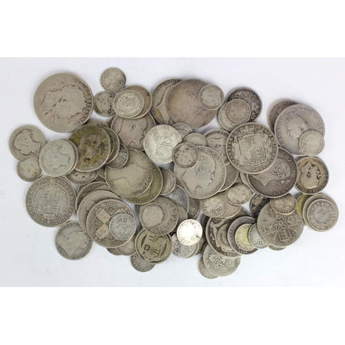 472 - GB & Commonwealth Silver Coins (116) pre-1920, 18th-20thC assortment, mixed grade. 505g.