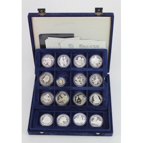 683 - World (mostly) Silver Proofs (36) - a Westminster set: The World at War Commemorative Coin Collectio... 