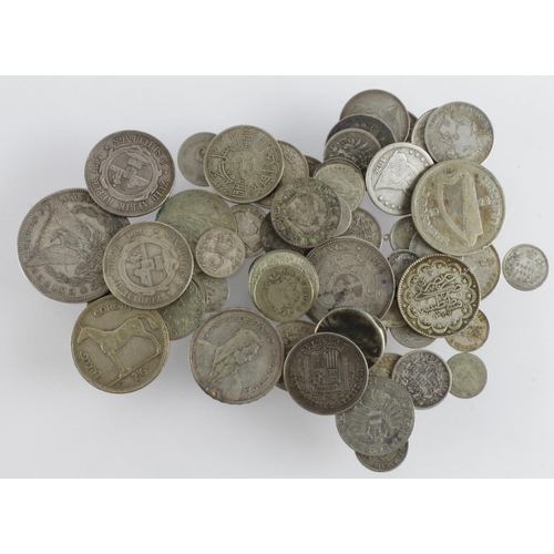 685 - World Coins (62) mostly silver, 19th-20thC, mixed grade.