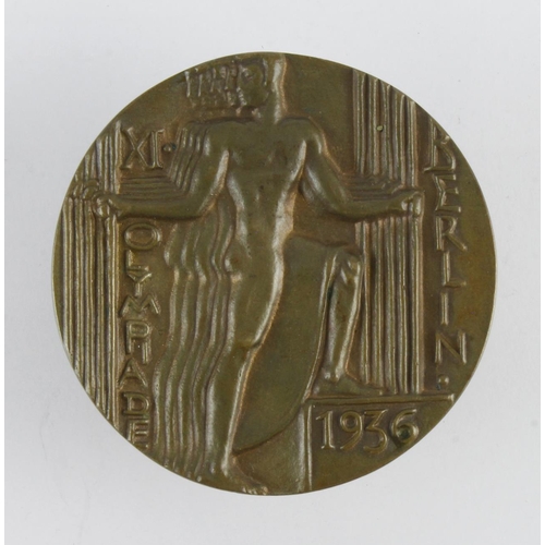 786 - Olympics 1936 Berlin bronze Participation Medal (70mm)