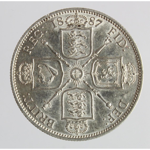 86 - Florin 1887 Jubilee, lightly cleaned EF