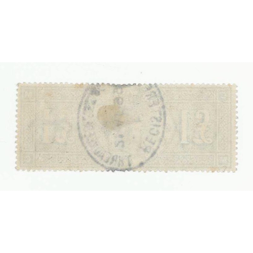 898 - GB - 1892 £1 green fine used, red mark on front and slight surface rub, SG212, cat £800