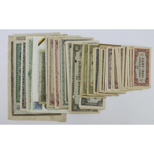 1042 - World (60), including a group of Japanese invasion money (46), Malaya, Hong Kong, Canada, Egypt, Bah... 