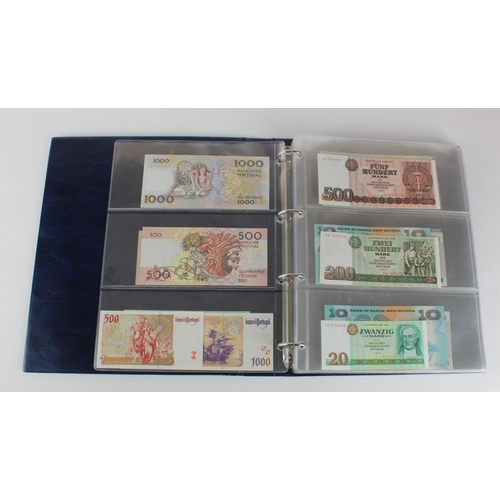 1053 - World (89), in Hendon Album, a collection of Uncirculated notes, including Portugal 1000 Escudos 199... 