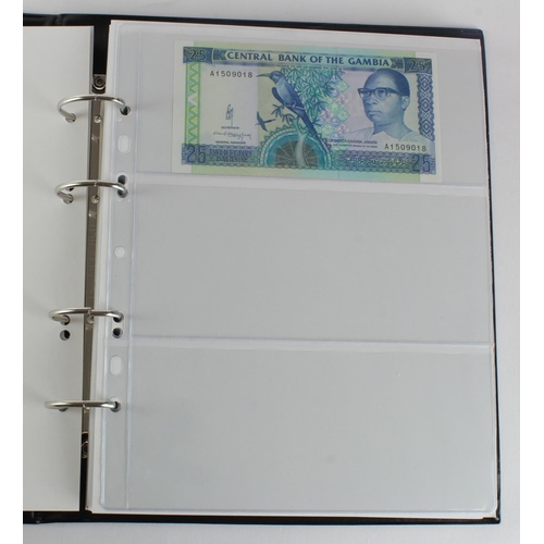 1062 - World, Africa G - U (99) a good group of mostly Uncirculated notes in 2 x Collectors albums, Gambia,... 