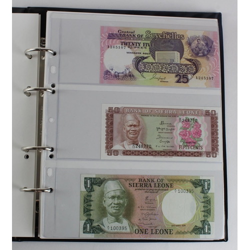 1062 - World, Africa G - U (99) a good group of mostly Uncirculated notes in 2 x Collectors albums, Gambia,... 