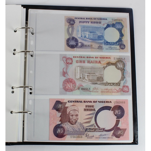 1062 - World, Africa G - U (99) a good group of mostly Uncirculated notes in 2 x Collectors albums, Gambia,... 