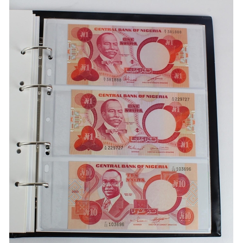 1062 - World, Africa G - U (99) a good group of mostly Uncirculated notes in 2 x Collectors albums, Gambia,... 